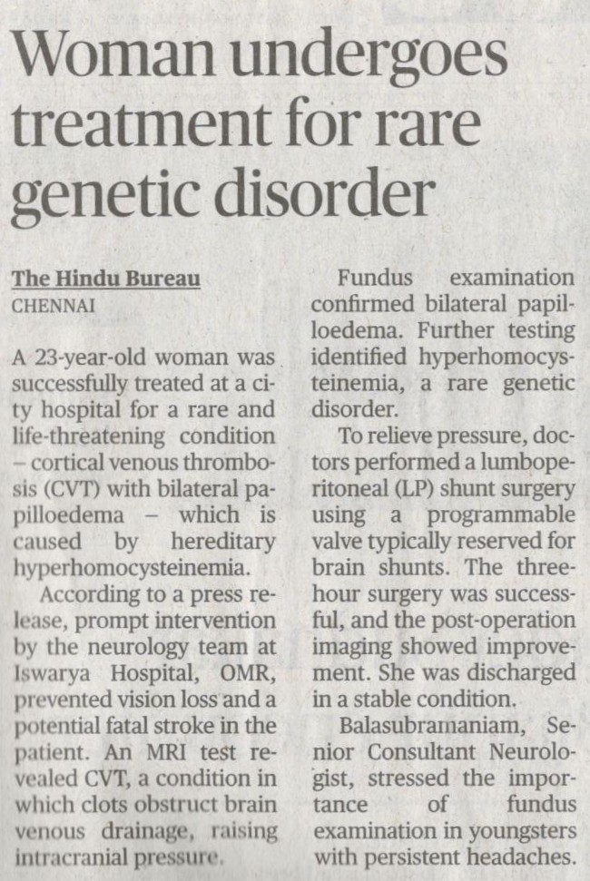 Treatment of rare genetic disorder in 23-year-old woman prevents loss of vision and life